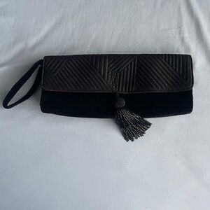 Elegant Black Clutch with Tassel